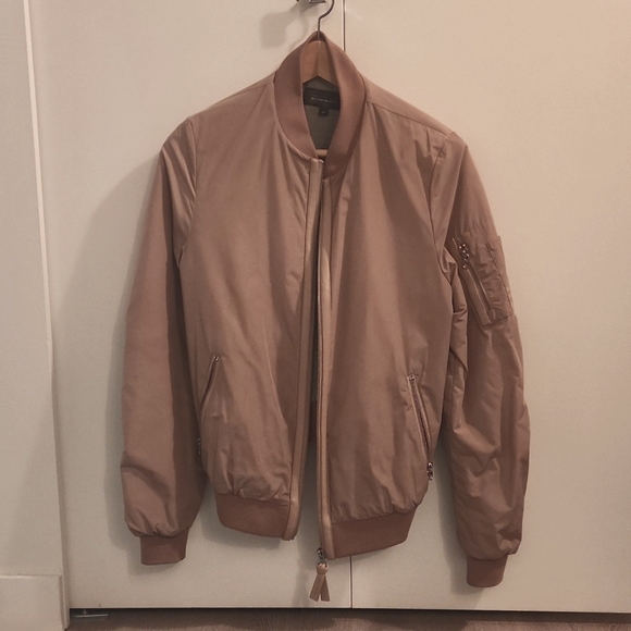 Mackage x Aritzia Cara Light Pink Bomber Jacket - Picture 1 of 7